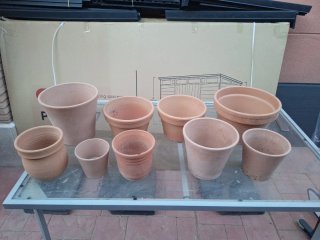 Macetas de barro terracota (varias)