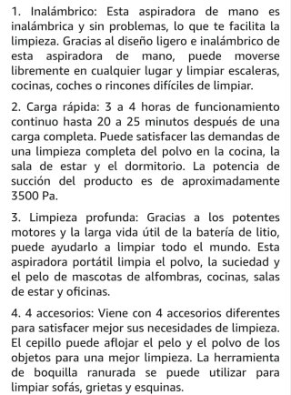 Aspiradora Portátil Inalámbrica USB