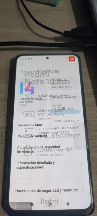 Xiaomi Redmi Note 10 Pro Dorado/rosa