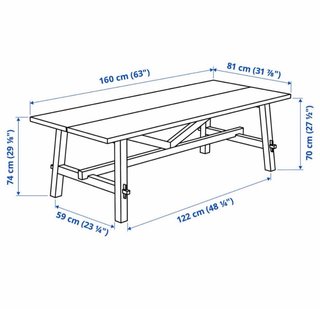 Mesa comedor IKEA madera. Modelo SKOGSTA
