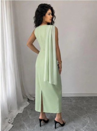 Vestido verde elegante talla S