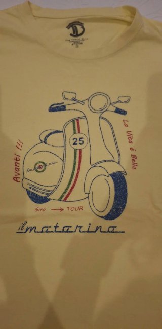 Camiseta amarilla moto Vespa Talla S