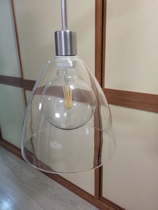 Lámpara colgante Ikea cristal y metal