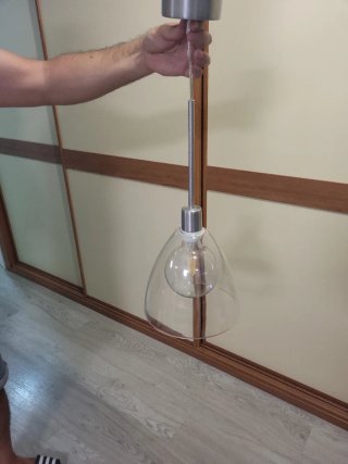 Lámpara colgante Ikea cristal y metal