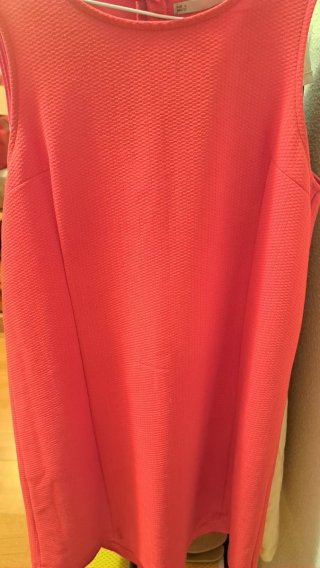 Vestido recto rosa talla L