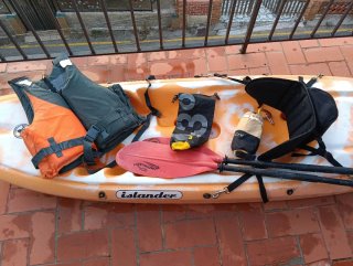 Kayak Islander Hula Naranja y Blanco