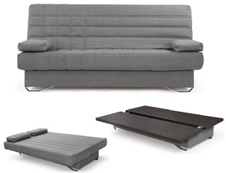 Sofá cama arcón marrón