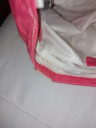 Bolso Kipling Rosa y Blanco