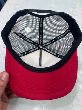 Gorra Trucker Chrome Hearts Roja Blanca Negra