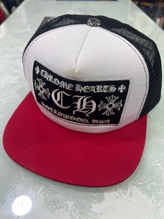 Gorra Trucker Chrome Hearts Roja Blanca Negra
