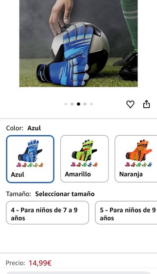Guantes de portero niño Warrior Gear. Talla 5