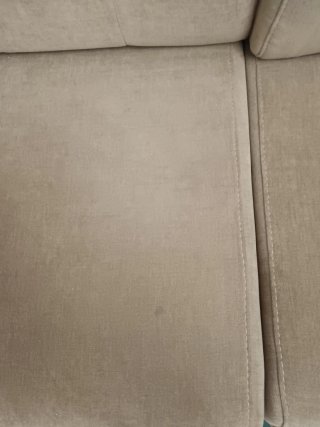 Sofá de tela beige 3 plazas