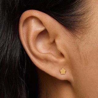 Pendientes Tous Flor Baño Oro 18kt Plata