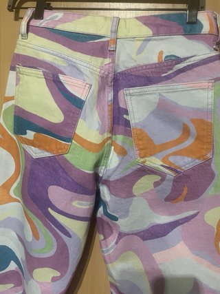 Pantalones estampados multicolor