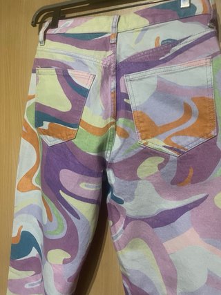 Pantalones estampados multicolor