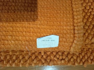 Conjunto 3 tapetes de quarto laranja