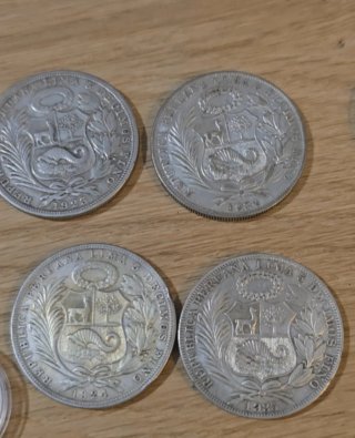 Monedas de Plata Peruanas 5 Décimos