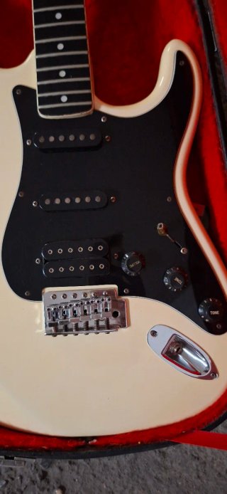 Funda para guitarra eléctrica negra dura.