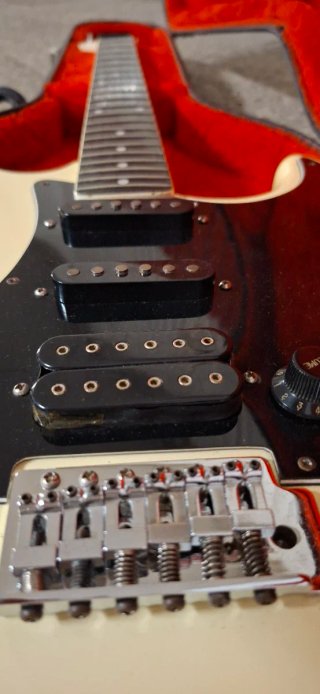 Funda para guitarra eléctrica negra dura.