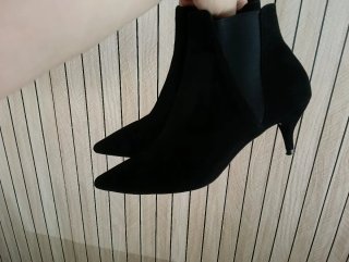 Botines negros tacón fino