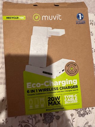Cargador Muvit 6 en 1 Inalámbrico Eco-Charging