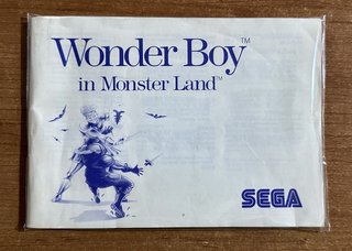 WONDER BOY MASTER SYSTEM PAL