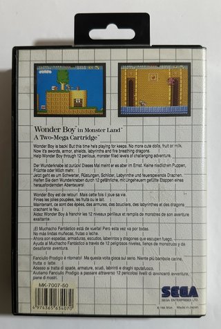 WONDER BOY MASTER SYSTEM PAL