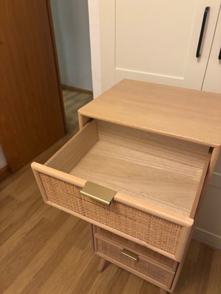 Cajonera Maisons du Monde Ratán y Madera