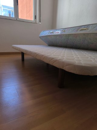 Colchón Flex y Base Tapizada 90x180cm