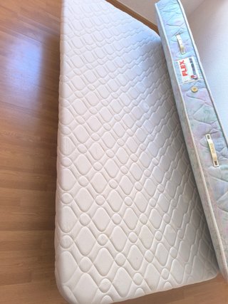 Colchón Flex y Base Tapizada 90x180cm