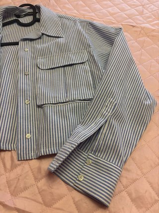 Zara Camisa Corta Rayas Talla S