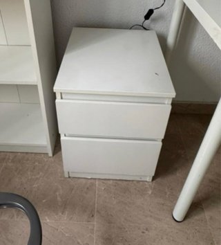 Mesita de noche blanca de ikea