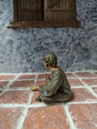 ¡¡OFERTA!! Niño sentado con gallina para Belén