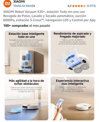 Aspiradora Robot Xiaomi X20+ NUEVO en la caja