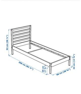 Cama IKEA TARVA 90x200 + Somier LÖNSET