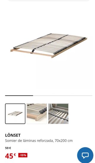Cama IKEA TARVA 90x200 + Somier LÖNSET