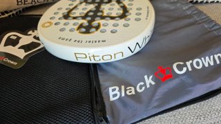 Pala de pádel Black Crown Piton White