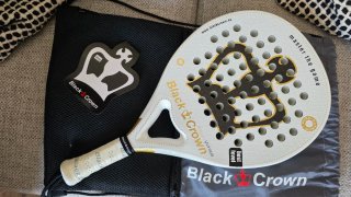 Pala de pádel Black Crown Piton White