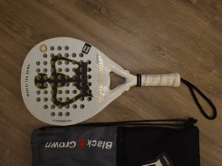 Pala de pádel Black Crown Piton White