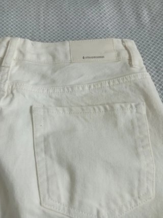 Falda vaquera larga blanca Stradivarius