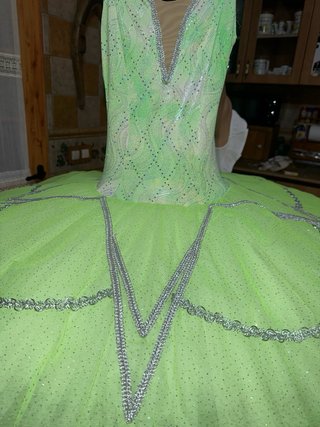 Tutu Ballet Talla S Verde y Plateado