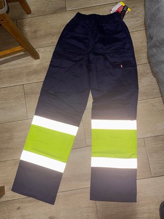 Pantalones de trabajo azul con reflectantes