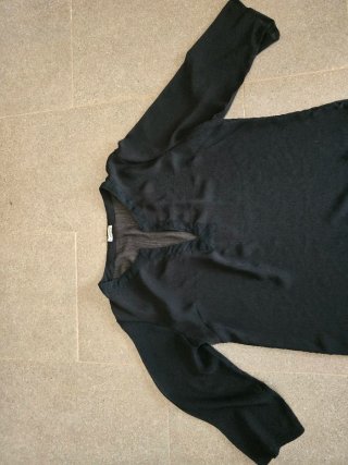 Vestido negro gasa talla única