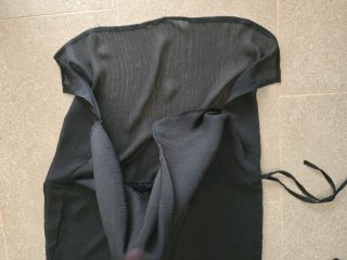 Vestido negro gasa talla única