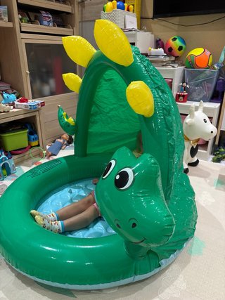 Flotador Piscina Infantil Dinosaurio Verde