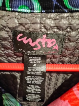 Abrigo Custo Talla 42 Multicolor