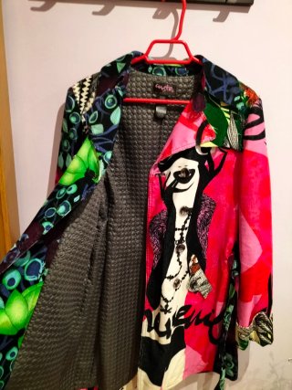 Abrigo Custo Talla 42 Multicolor