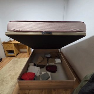 Cama con almacenaje 135x190cm Somier almacenaje