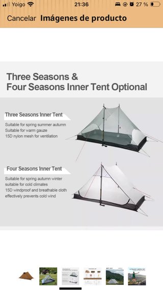 ¡¡¡A ESTRENAR!!!Tienda campaña ultraligera 2 pers.