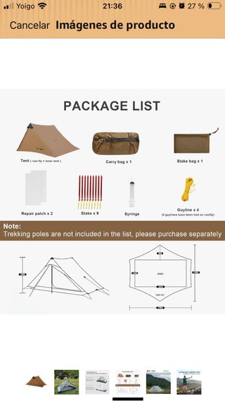 ¡¡¡A ESTRENAR!!!Tienda campaña ultraligera 2 pers.